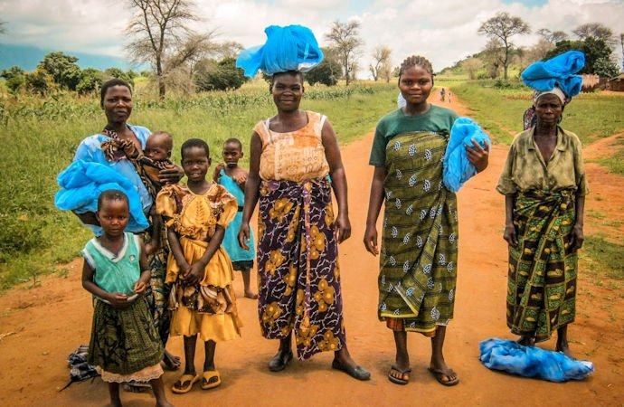 Antimalarial bednet distribution with Against Malaria Foundation